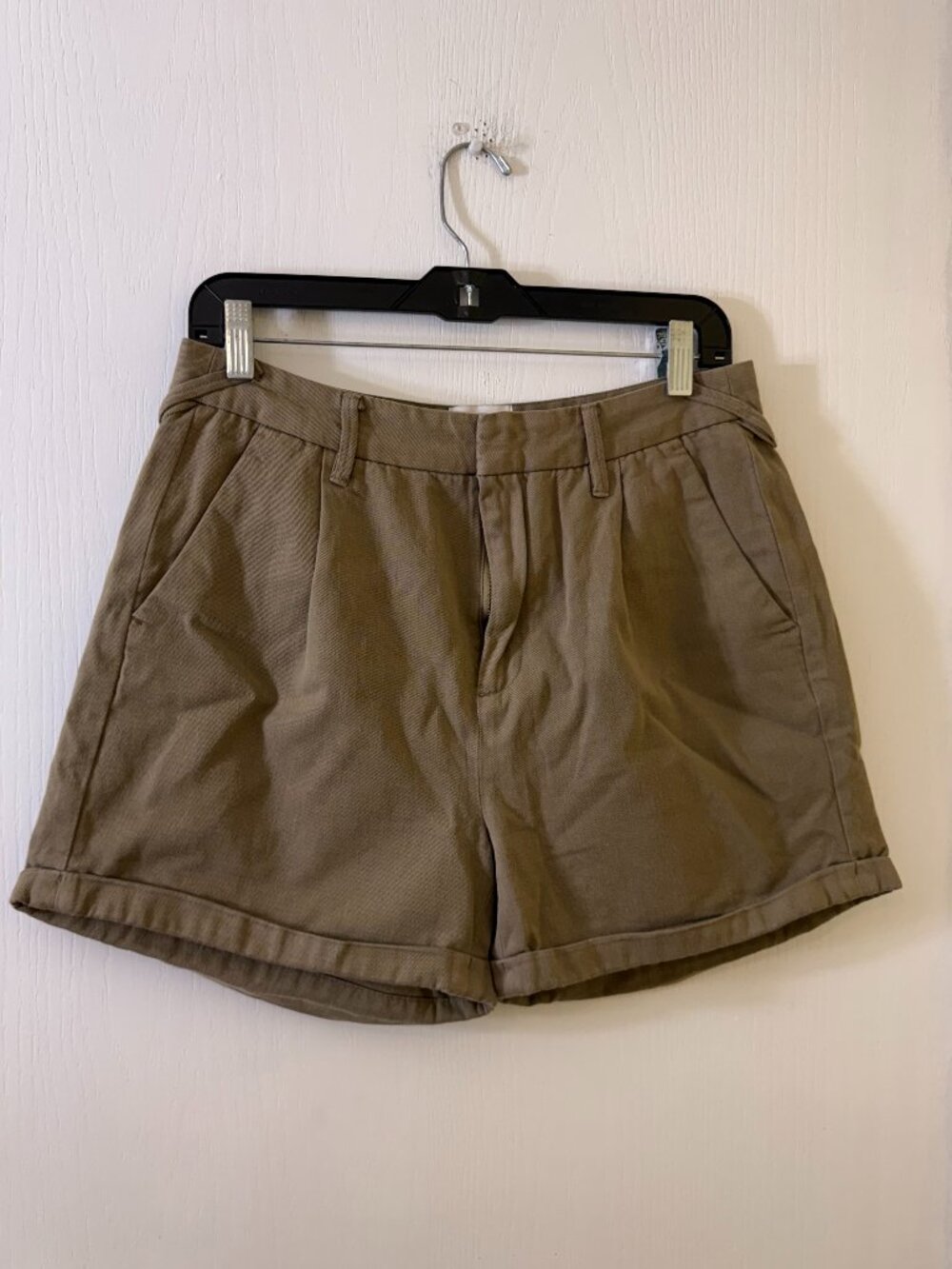 Serra By Joie Rucker Khaki Cuffed Chino Shorts Size 29